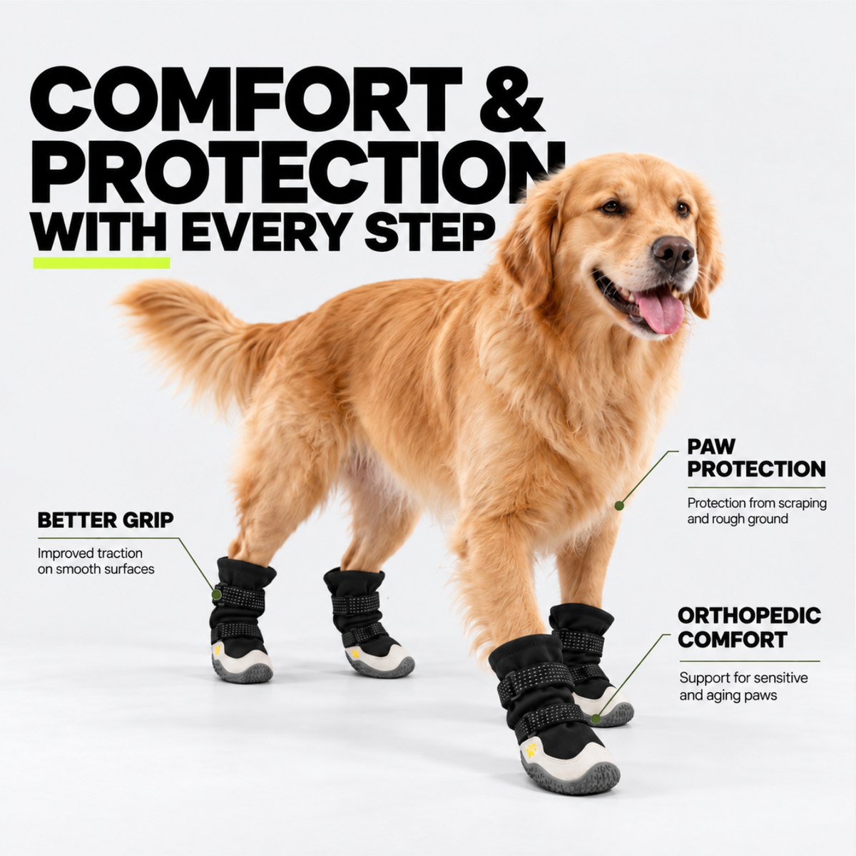 Dog wearing PawProtect™ boots